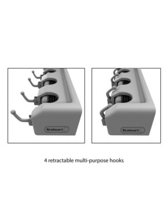Trademark Global Shovel, Rake and Tool Holder with Hooks - Wall Mounted organizer 2 Pack by Stalwart