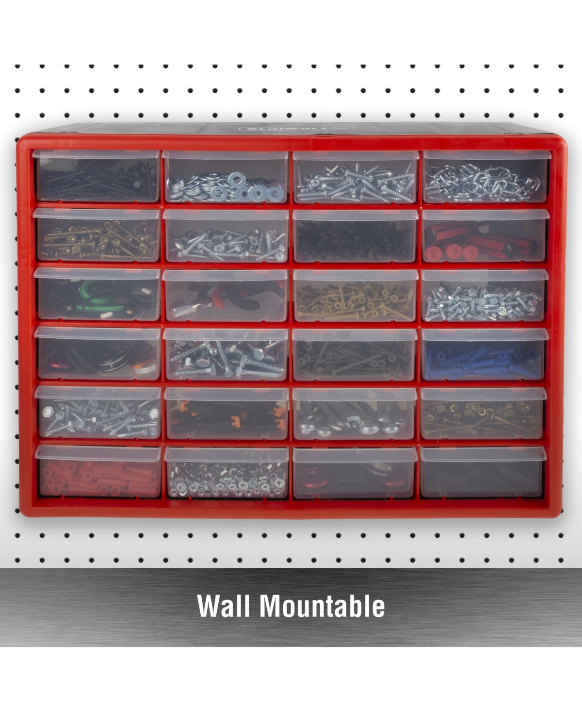 8 Bin Storage Rack Organizer- Wall Mountable Container with