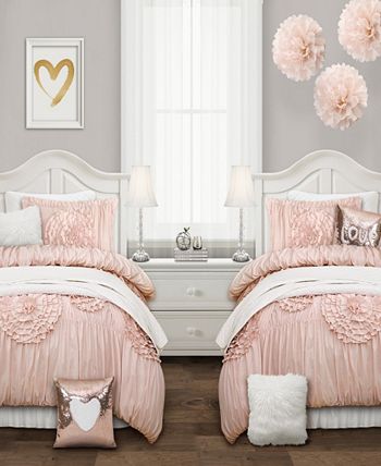 Lush Décor - Serena Comforter Pink Blush 2Pc Set Twin XL