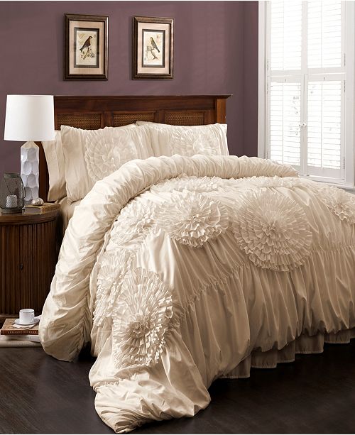 Lush Decor Serena 3pc Full Queen Comforter Set Reviews Bedding