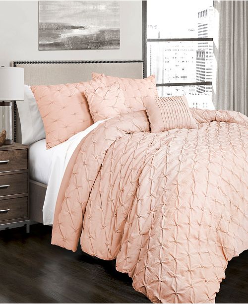 Lush Decor Ravello Pintuck 5 Piece Full Queen Comforter Set
