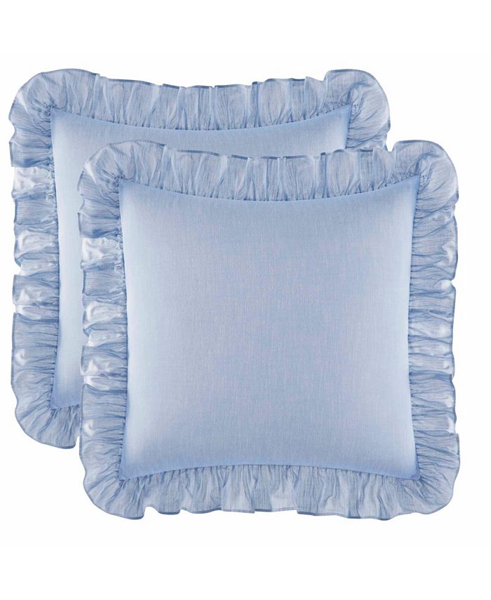 Laura Ashley Adley Blue European Sham Pair & Reviews Designer Bedding Bed & Bath Macy's