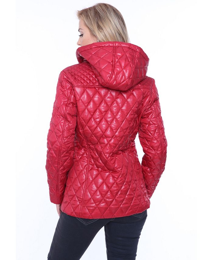 White Mark Shine Women's Puffer Coat Macy's