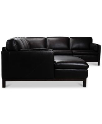 CLOSEOUT! Virton 136" 4-Pc. Leather Chaise Sectional Sofa, Created for Macy's