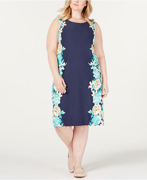 Charter Club Plus Size Printed Shift Dress Created For Macy S