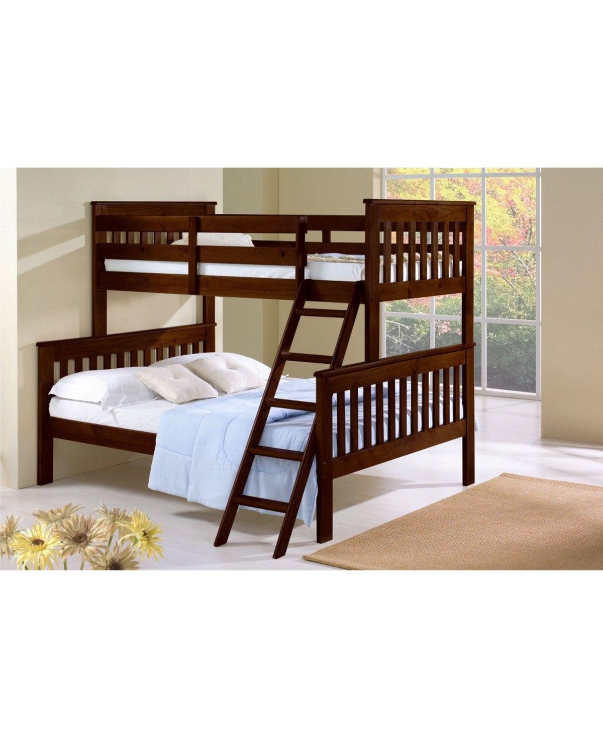Donco kids twin over full mission bunk clearance bed