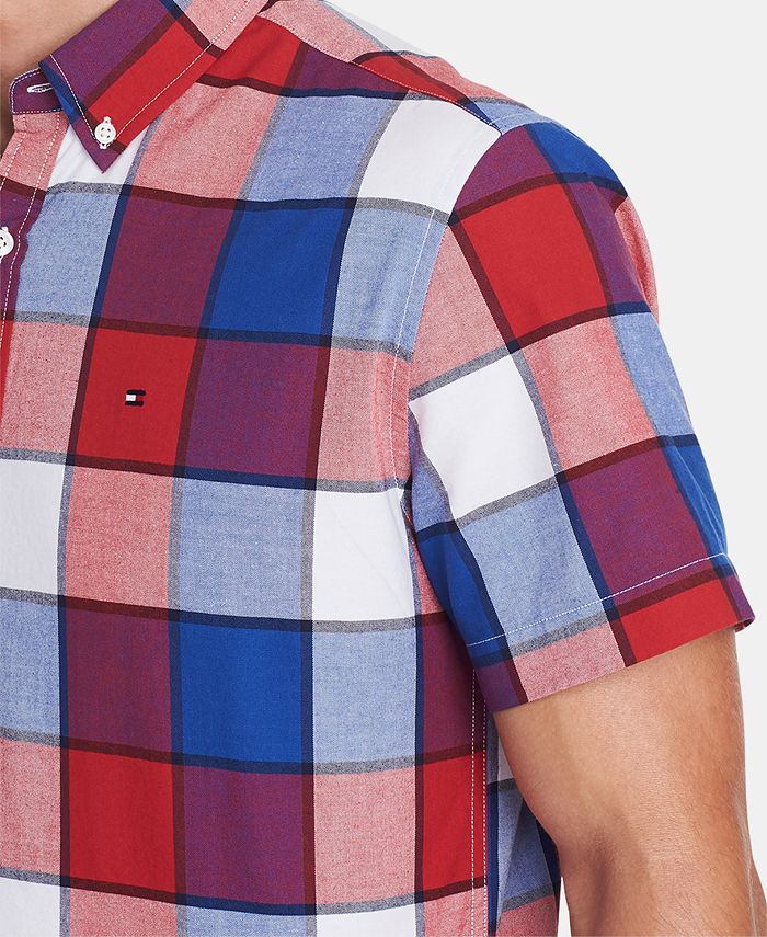 Tommy Hilfiger Men's Big and Tall Plaid Shirt, Created for Macy's Macy's