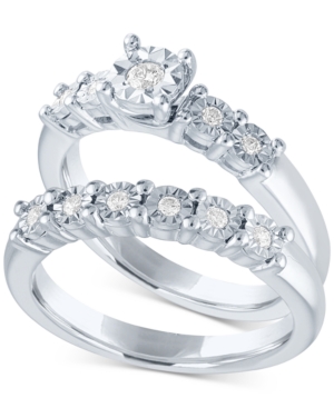 image of Diamond Bridal Set (1/5 ct. t.w.) in Sterling Silver