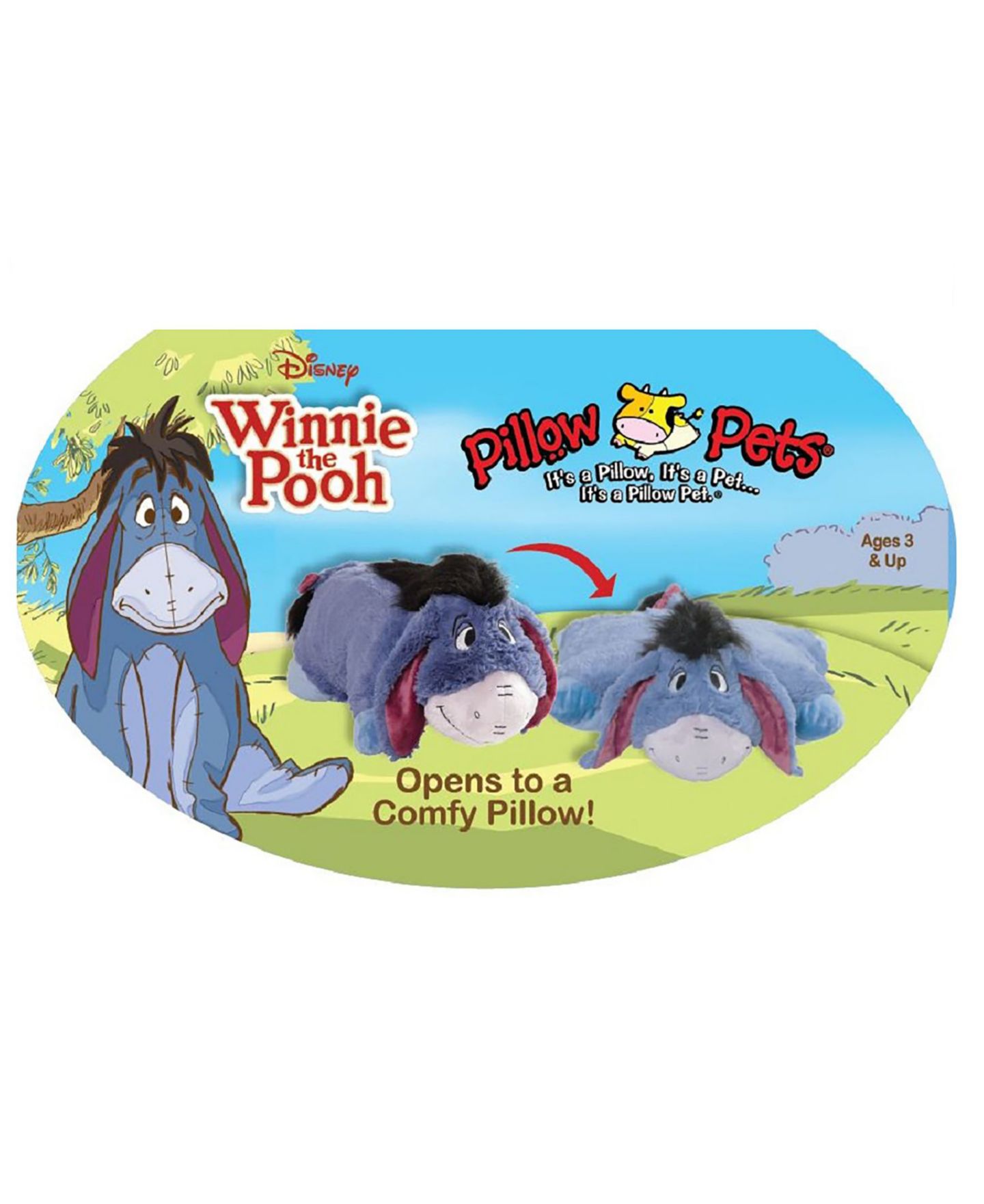 Детская мягкая игрушка Pillow Pets Eeyore 16" Plush, цвет: Medium Blu — фото 3