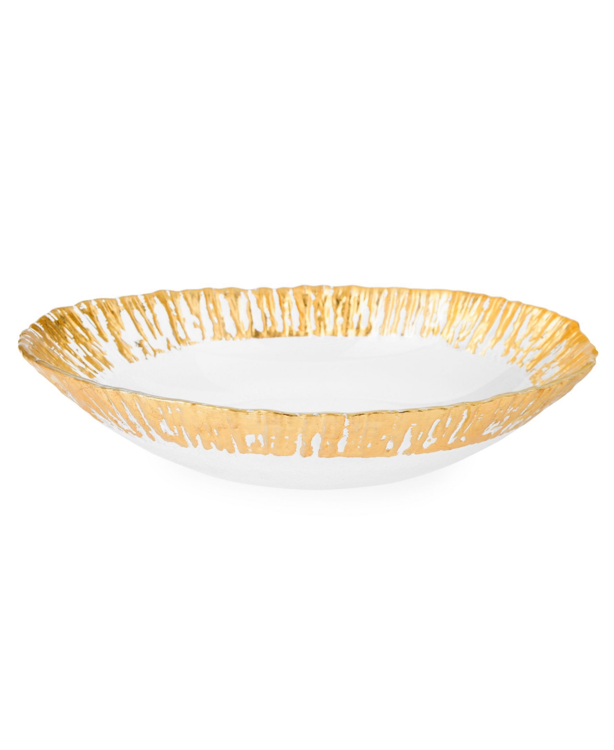 Oval Shaped Scalloped Bowl- Gold - Gold