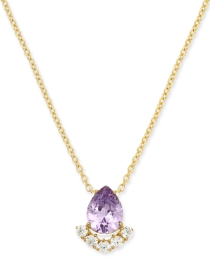 image of Eliot Danori Teardrop Crystal Cluster Pendant Necklace, 16
