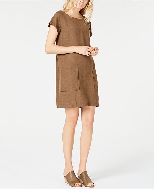 Eileen Fisher Linen Jurk 50 Off 75fbc 0d1f5