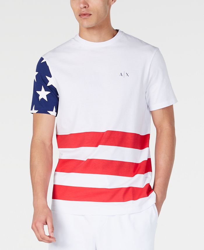 A|X Armani Exchange Men's American Flag T-Shirt Created For Macy's &  Reviews - T-Shirts - Men - Macy's