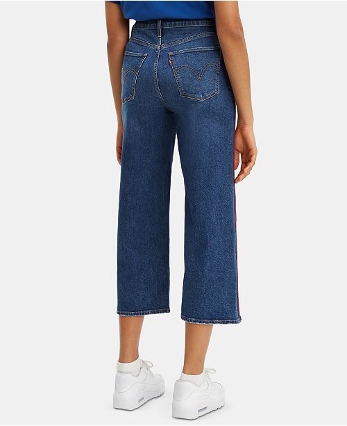 levi's women's mile high wide leg crop jeans