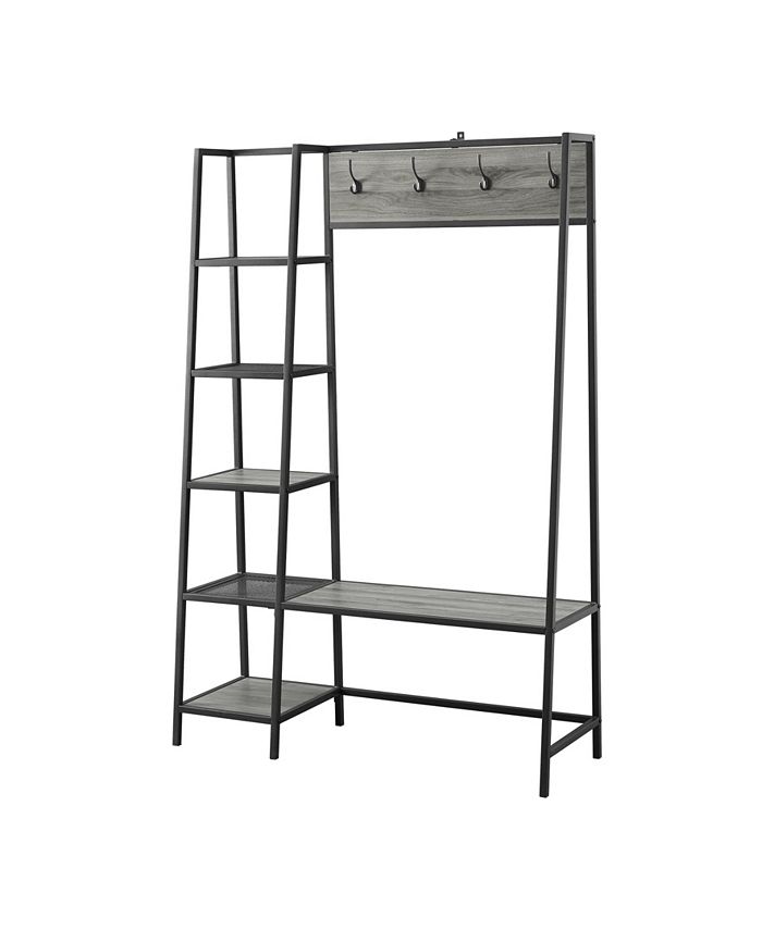 Walker Edison 68" Rustic Wood Hall Tree Macy's