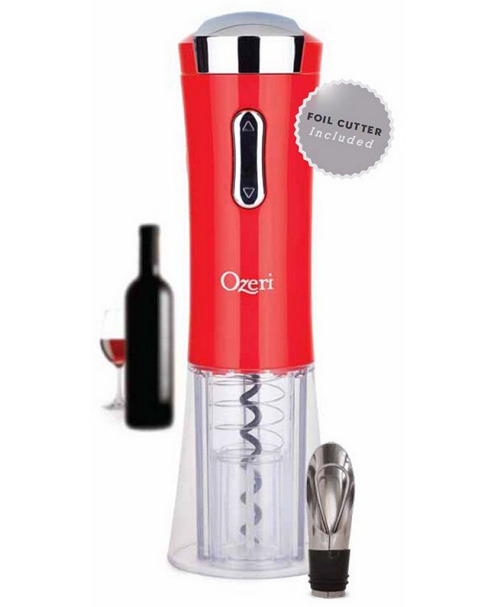 Ozeri Nouveaux II Electric Wine Opener with Foil Cutter, Wine Pourer