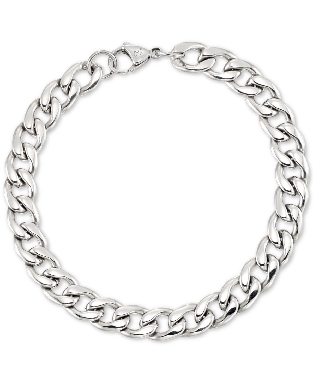 Legacy for Men by Simone I. Smith Curb Chain Bracelet in Stainless Steel