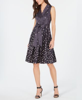 anne klein dot print dress