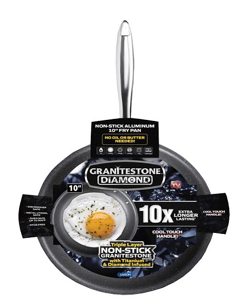 Granite Stone Diamond GraniteStone Diamond 10" Titanium Nonstick Coating Mineral Infused Fry Pan 