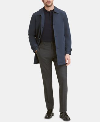 Men's Button-Front Water Resistant Rain Coat 