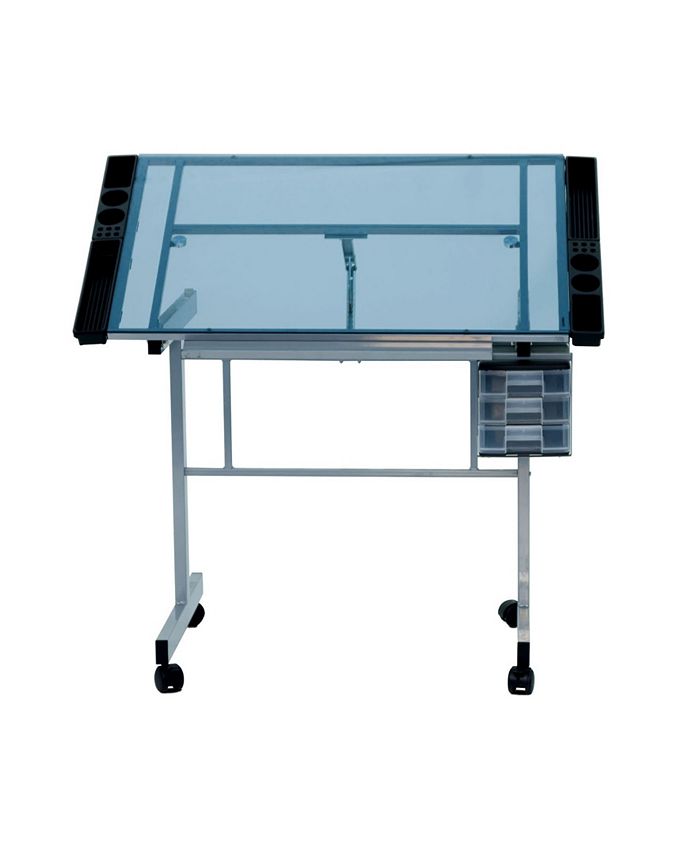 Clickhere2shop Vision Craft Station - Silver/Blue Glass - Macy's