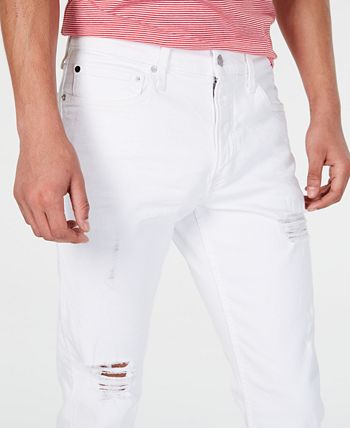 Calvin Klein Jeans Men's Slim-Fit Ripped White Jeans - Macy's