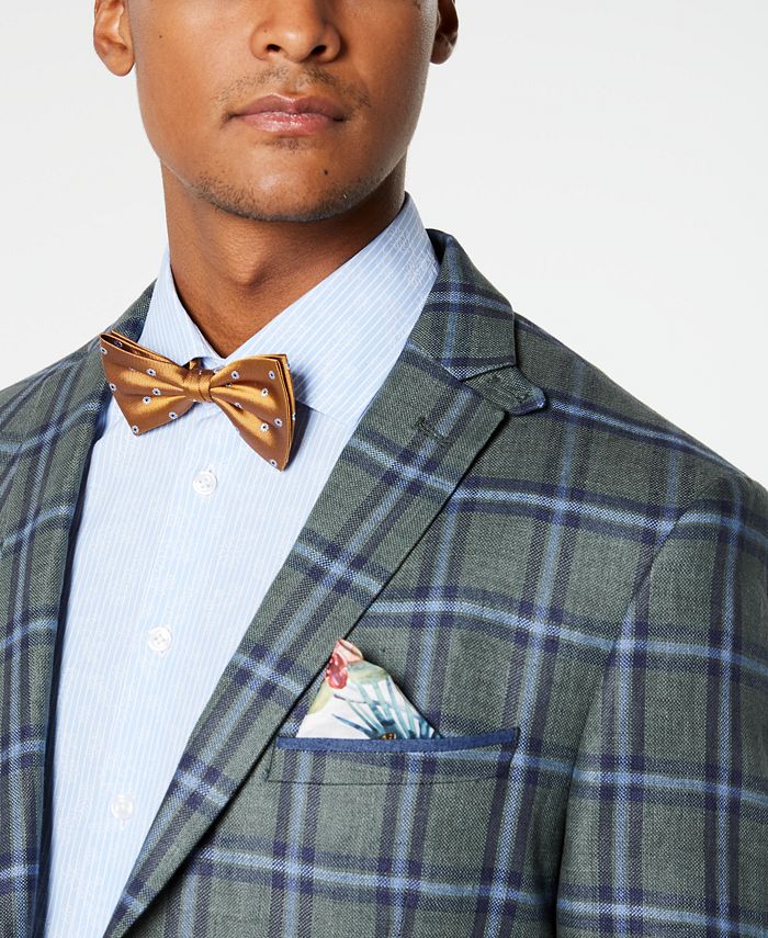 Green plaid sport top coat