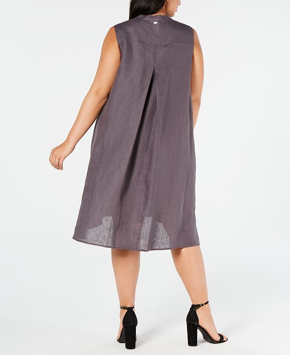 Anne Klein Plus Size Linen Trapeze Dress & Reviews Dresses Plus
