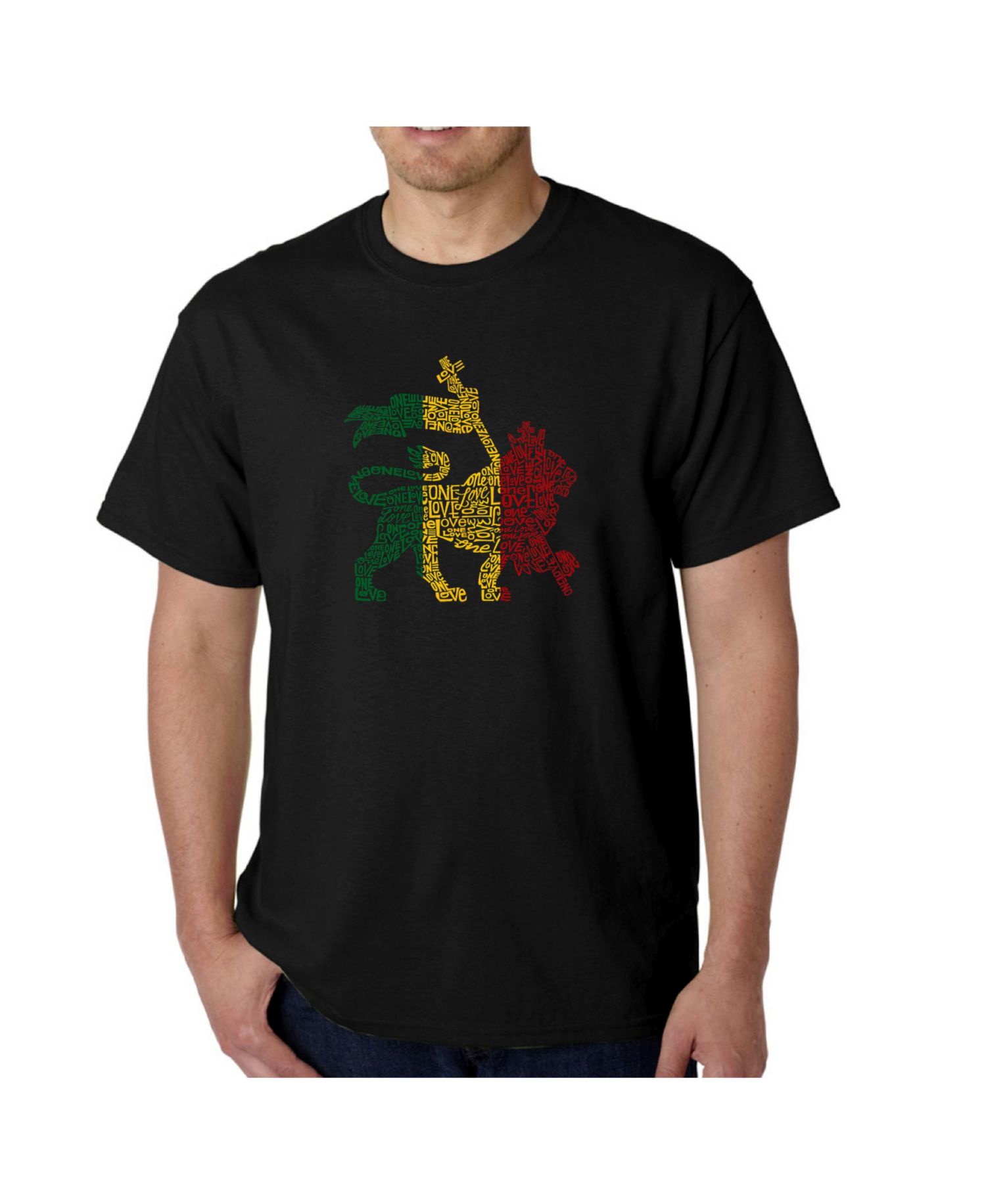 Mens Word Art T-Shirt , One Love