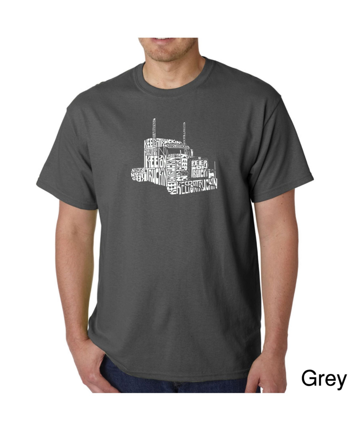 La Pop Art Mens Word Art T-Shirt - Keep on Truckin