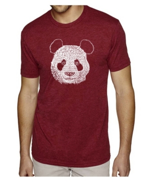 La Pop Art Mens Premium Blend Word Art T-Shirt - Panda Head