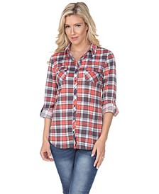 Women's Oakley Stretchy Plaid Top