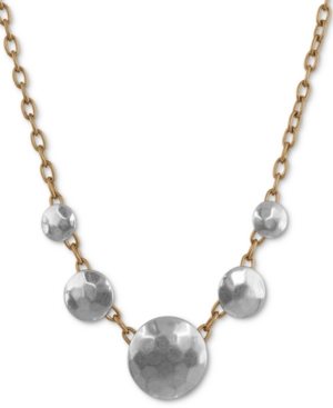 image of Lucky Brand Two-Tone Coin Collar Necklace, 18