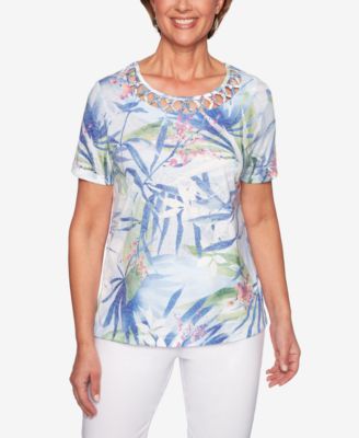 Alfred Dunner - Printed Cutout Top