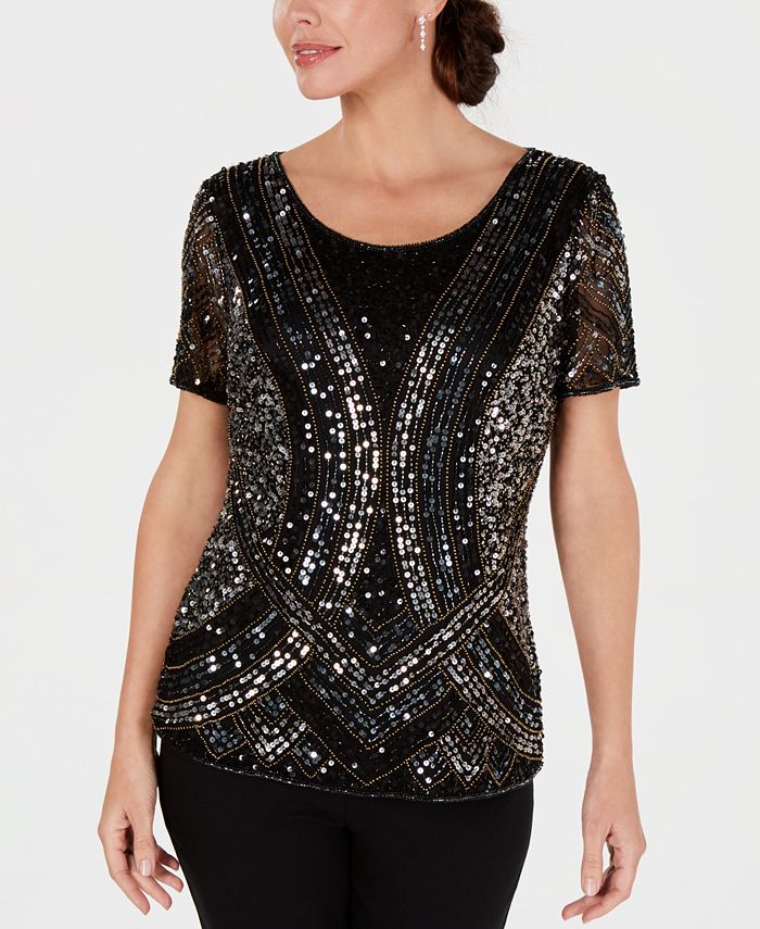28th And Park Embellished Hand Beaded Top Created For Macys Macys