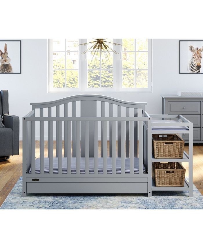 Storkcraft Graco Solano 4 in 1 Convertible Crib and Changer with Drawer