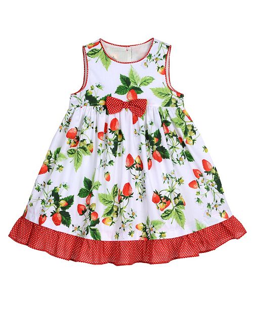 Laura Ashley London Toddler Girls Strawberry Print Garden Party