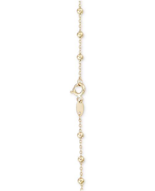 Macy's Beaded Ankle Bracelet in 10k Gold & Reviews Bracelets Jewelry & Watches Macy's