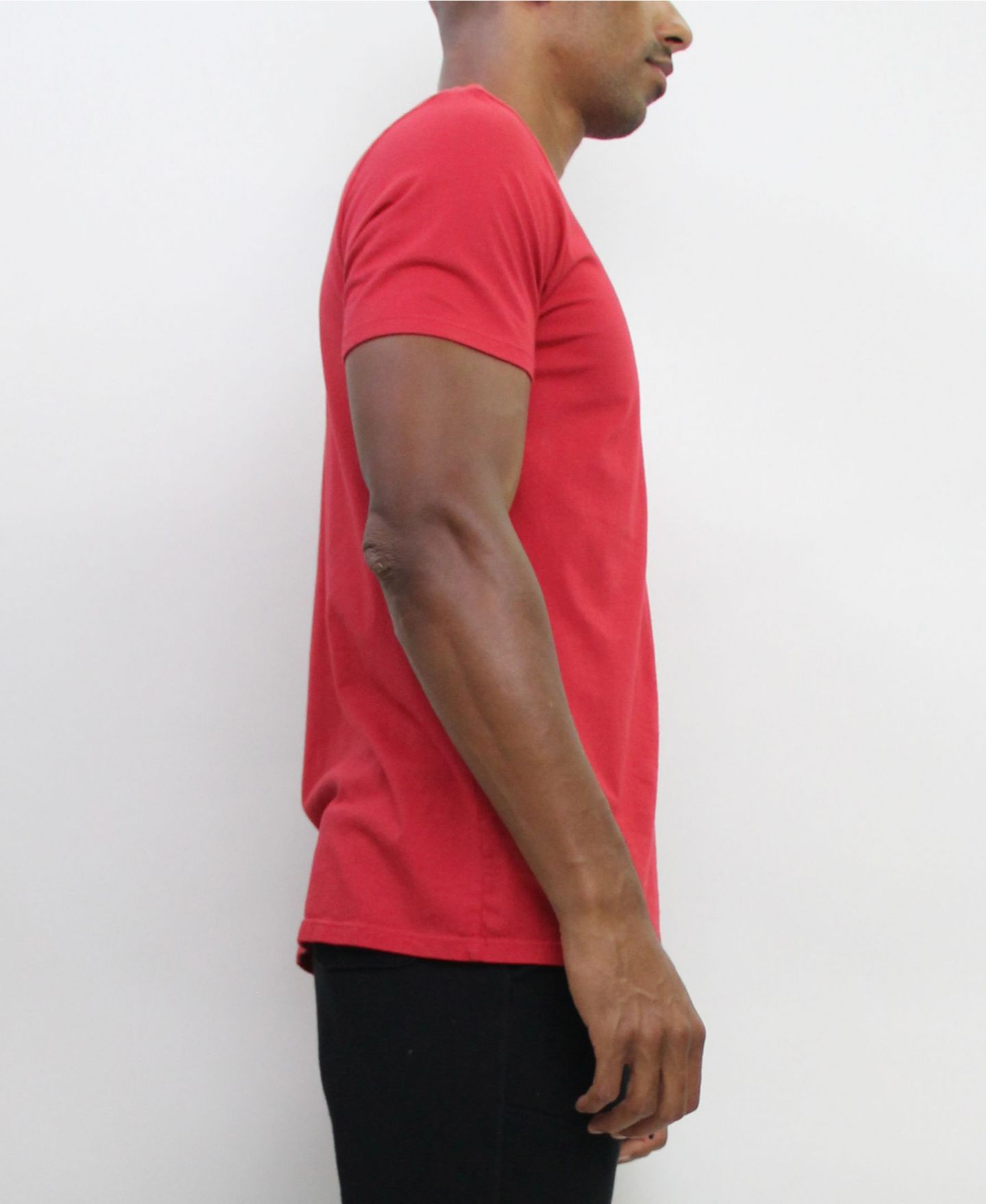 Мужская футболка COIN 1804 TMC001CJ Cotton Jersey Short-Sleeve Basic Crew-Neck, цвет: Flame — фото 2