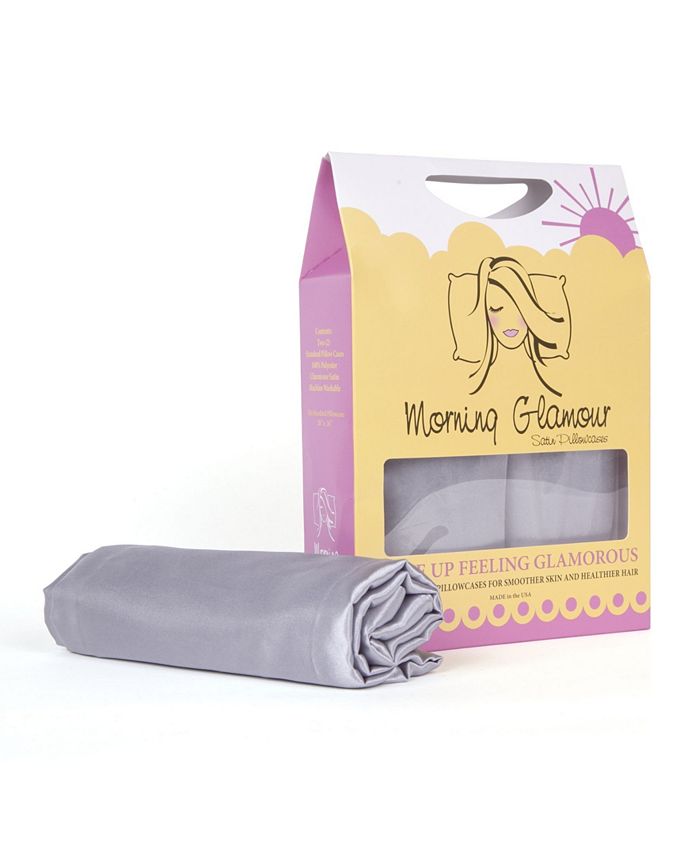Morning Glamour Satin Standard Solid Pillowcases 2 Pack Macy's
