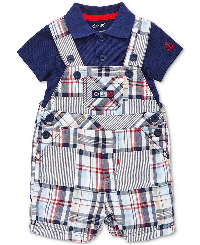 Luli and Me Boys Gray Shortall with Shirt main image 1