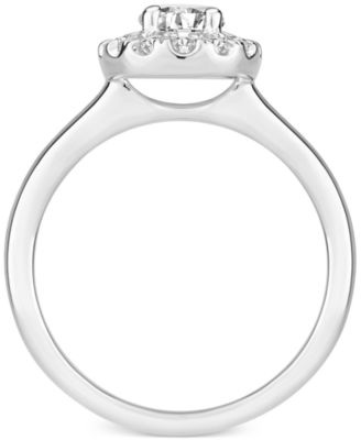 Diamond Oval Halo Engagement Ring (1 ct. t.w.) in 14k White, Yellow or Rose Gold