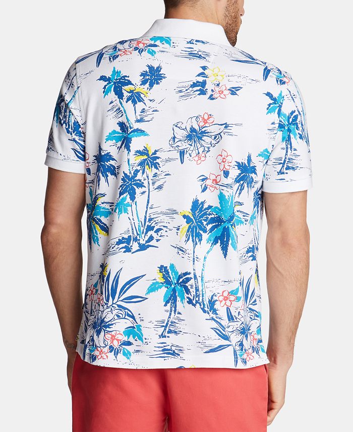 Nautica Men's Blue Sail Classic-Fit Tropical-Print Polo, Created for ...