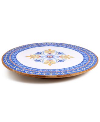 Martha Stewart Collection - Wood & Enamel Lazy Susan,