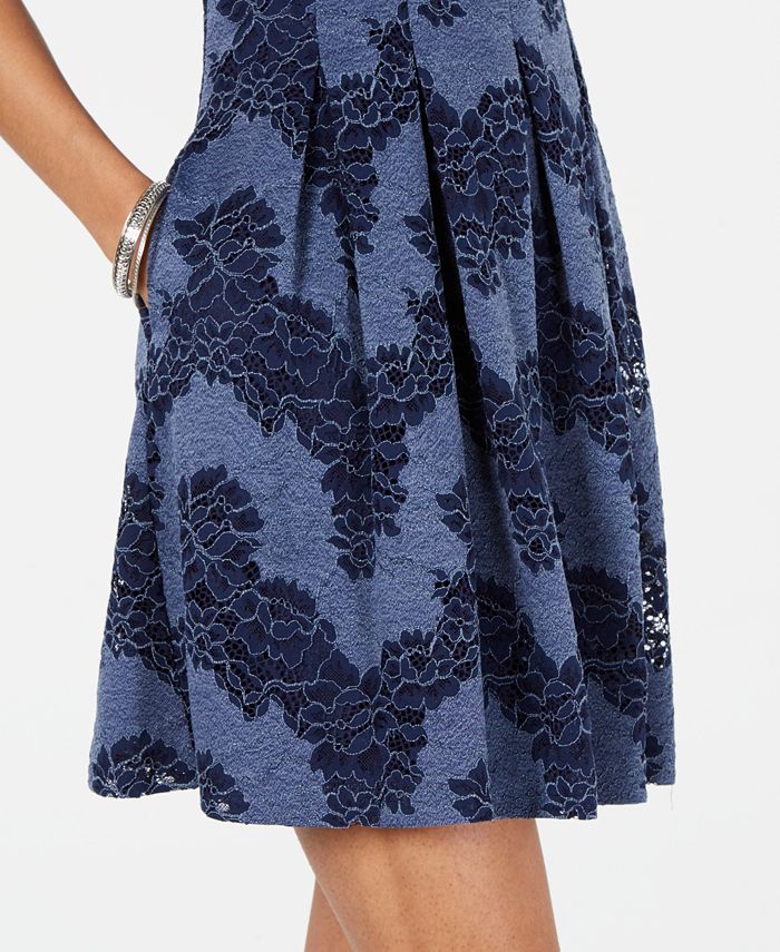Vince Camuto Lace Fit & Flare Dress - Macy's