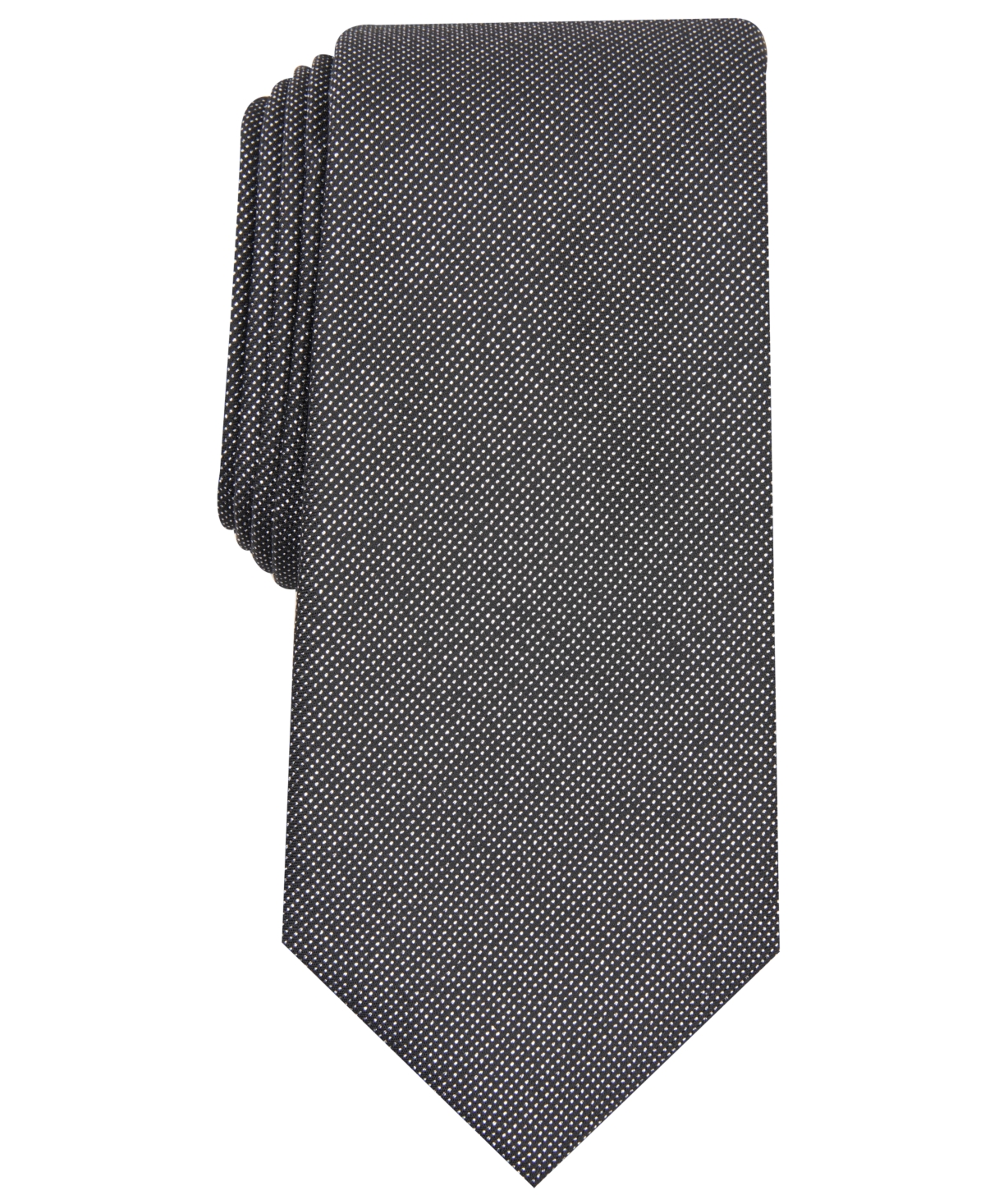 Men's Metallic Texture Slim Tie, Created for Macy's - Metallia Gold