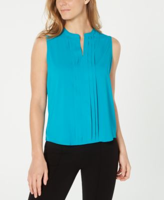 calvin klein pleated top