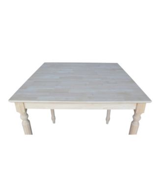 Solid Wood Top Table - Turned Legs