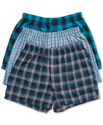 hanes men's tartan plaid boxer shorts 5pk