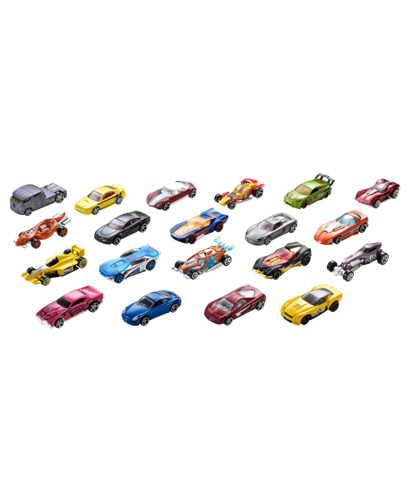 Детские игрушки Hot Wheels 1:64 Scale Die-Cast Toy Vehicles, Styles May Vary, 20-Pack — фото 7